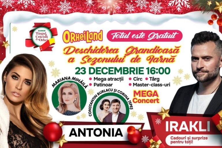 Pe 23 decembrie, toate drumurile duc spre OrheiLand! Seara va fi încinsă de Irakli Pirțhalava și Antonia.