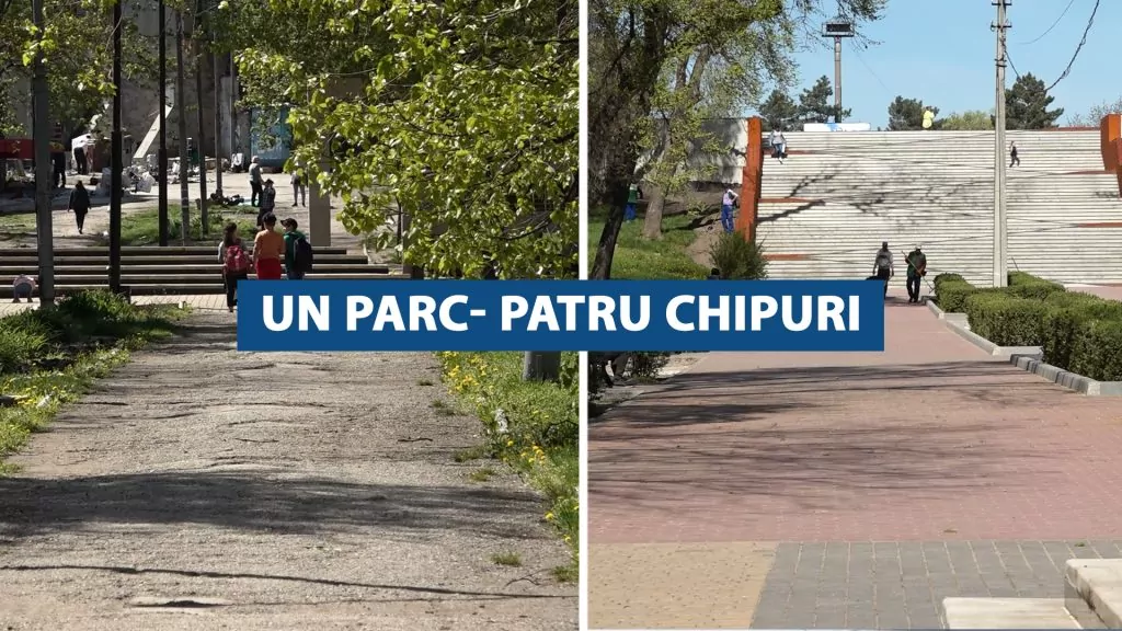 /VIDEO/ Un parc- patru chipuri. Prin ce transformări a trecut Parcul Central din Bălți.